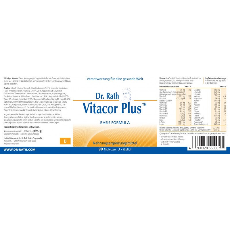 Vitacor Plus Labelinformation