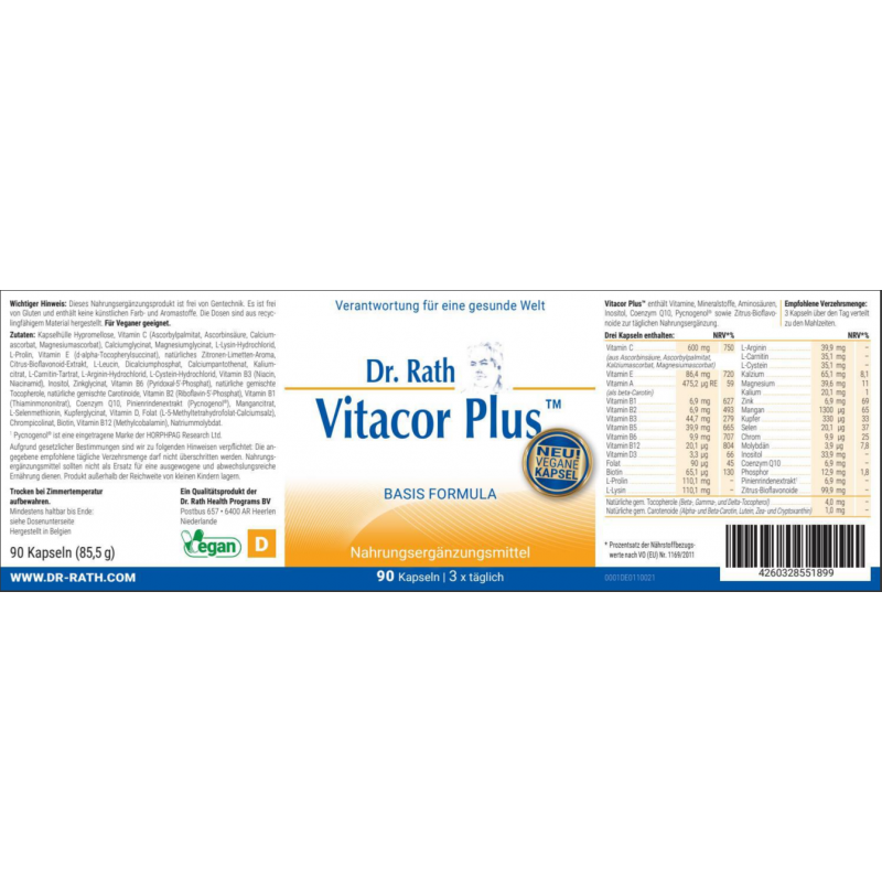 Vitacor Plus Labelinformation